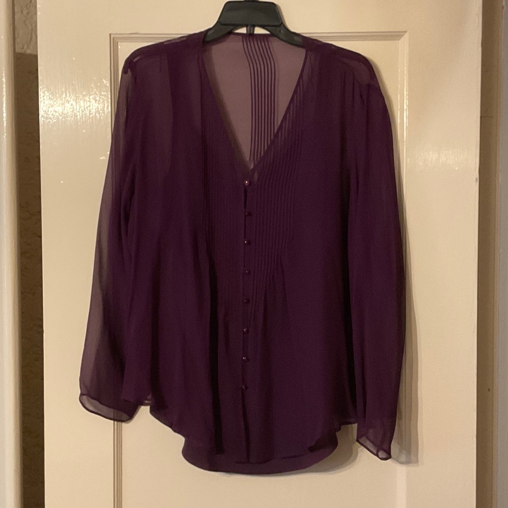 Elegant Purple Women's Blouse